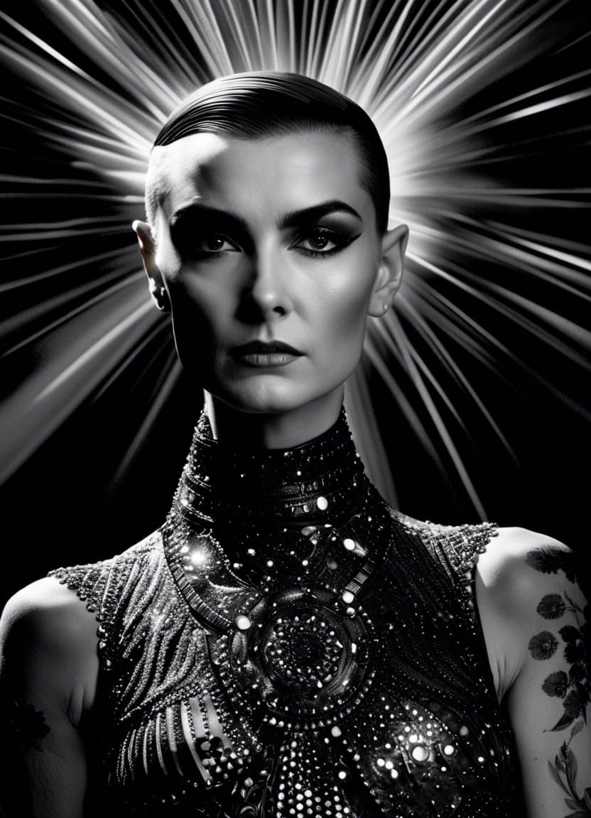 Sinéad O'Connor: Nebulae Goddess in Shadow Art