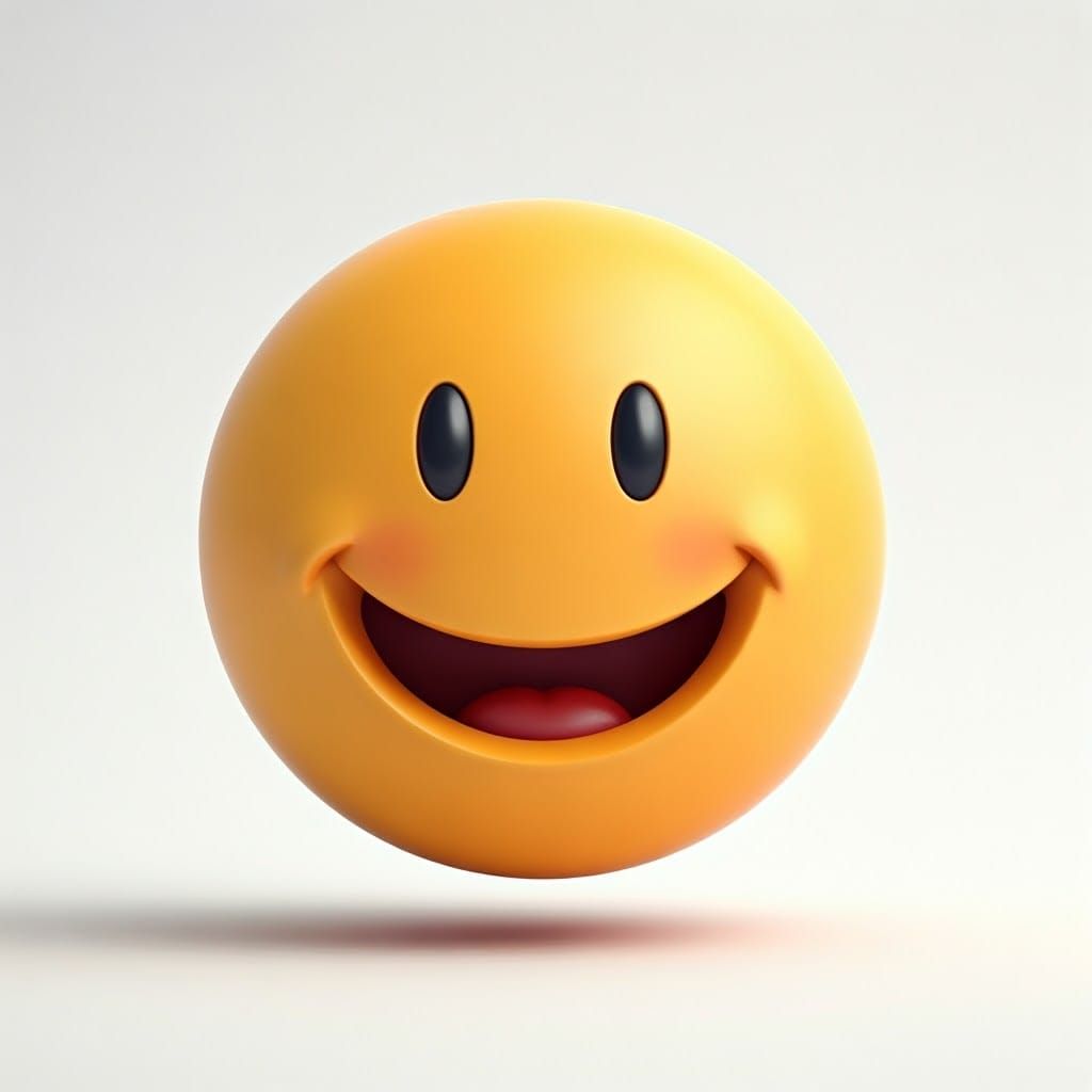 Vibrant 3D Smiley Faces in Whimsical Cartoon Style