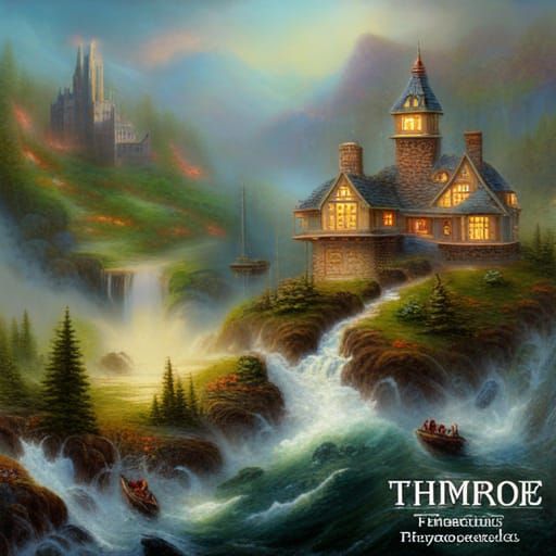 Ethereal Fantasy Teamwork in Misty Landscape