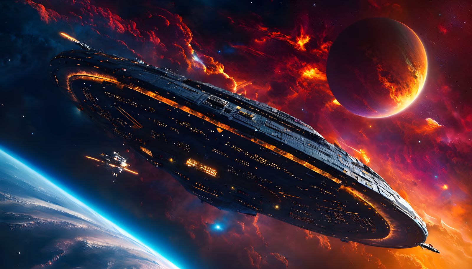 Mesmerizing Light Speed Journey Through Space in Neo-Impress...