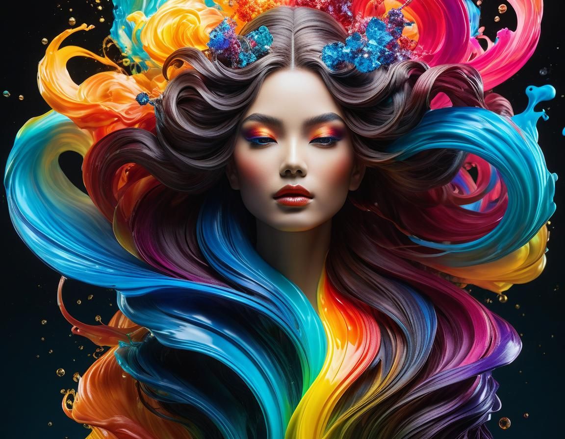 Luminous Fantasy Landscape with Crystal Trees