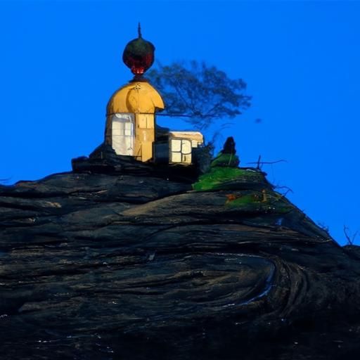 Old House on a Hill: Photorealistic Oil Painting