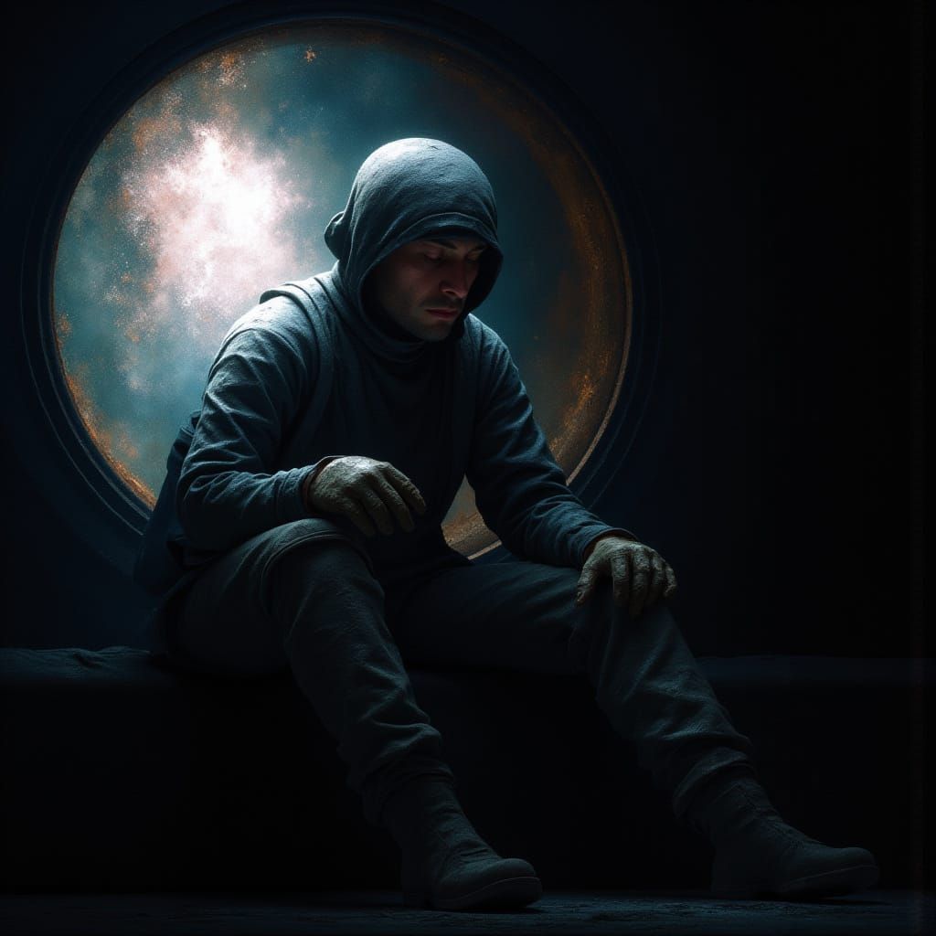 Astronaut Removes Helmet After Long Space Mission