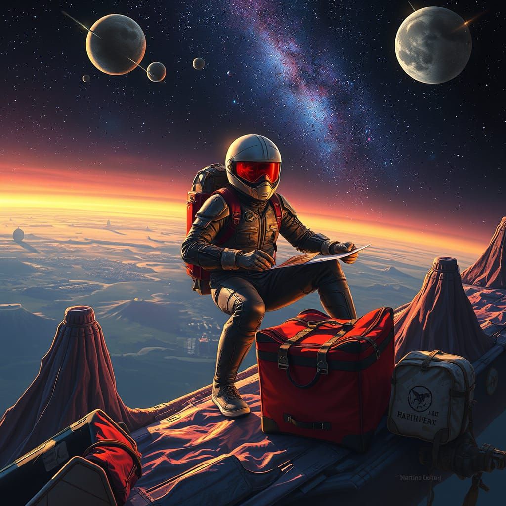 Rocketman in Retro Sci-Fi Style