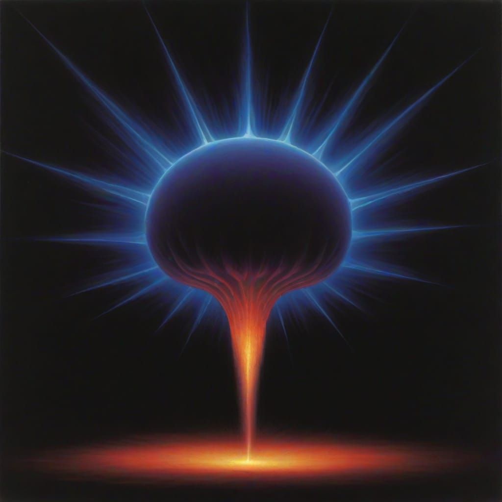 Ominous Desert Landscape in Neo-Expressionist Style