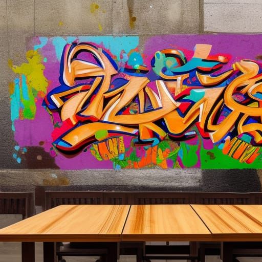Pilgrims' First Thanksgiving in Graffiti Art Style