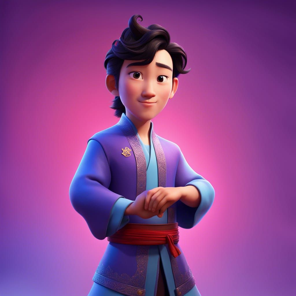 Chinese Disney Prince: 3D Digital Art