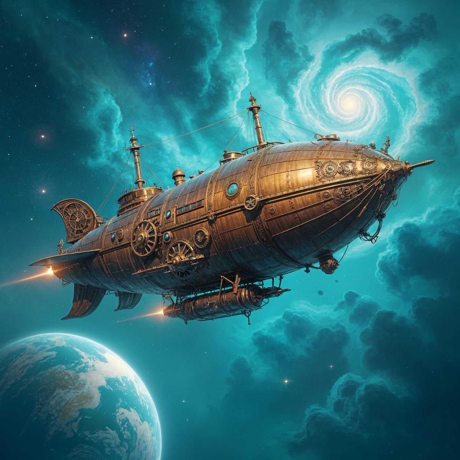 In th far reaches of Space, the old engine clunked along