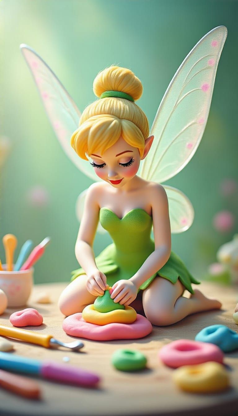 Tinkerbell Fairy Sculpting Playdough Replica