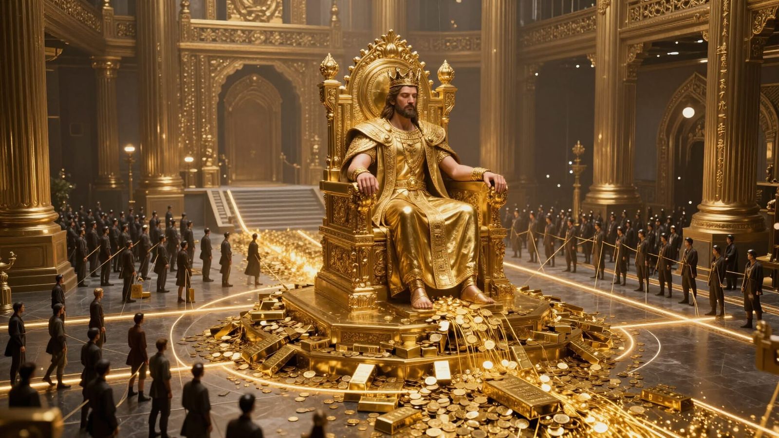 Dystopian Golden Throne of Ultimate Power