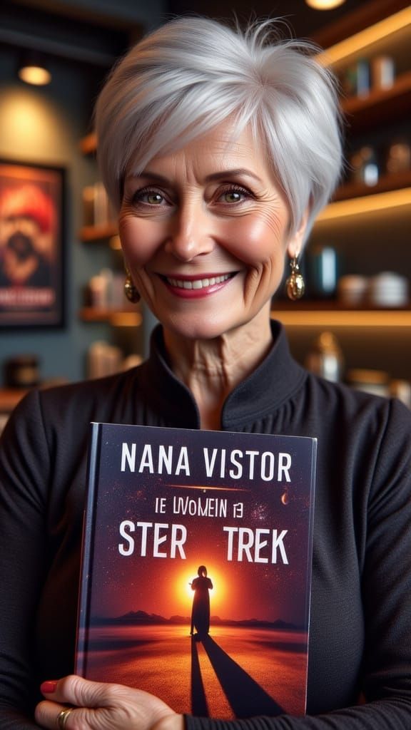 Actress Portrait Holding Book in Professional Style