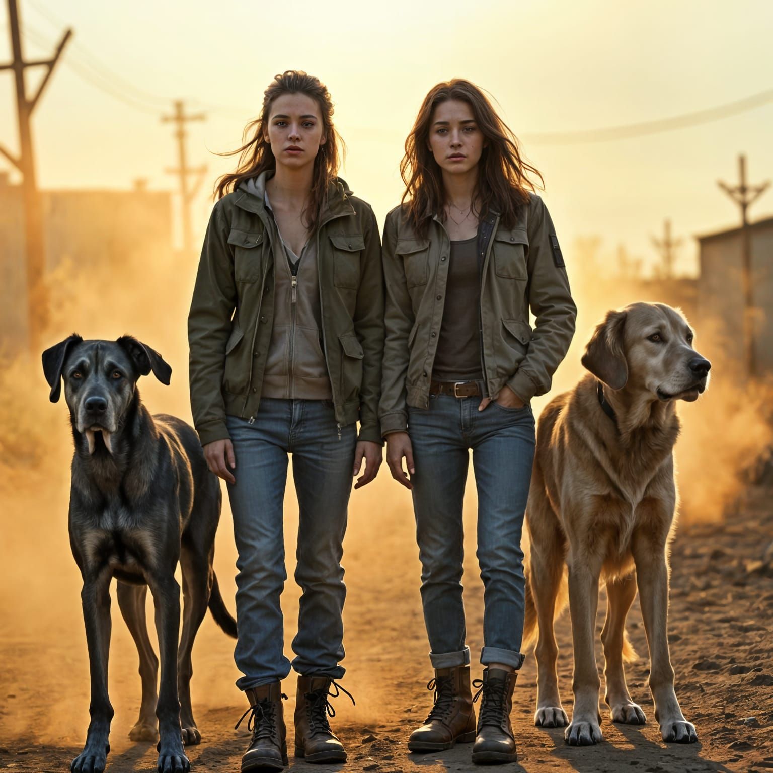 Teenage Girls Survive Zombie Apocalypse with Dogs