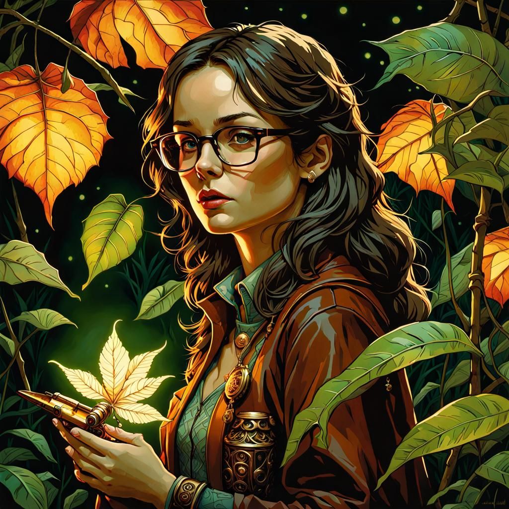 Matilda and Leon Toy in Alcohol Ink Style