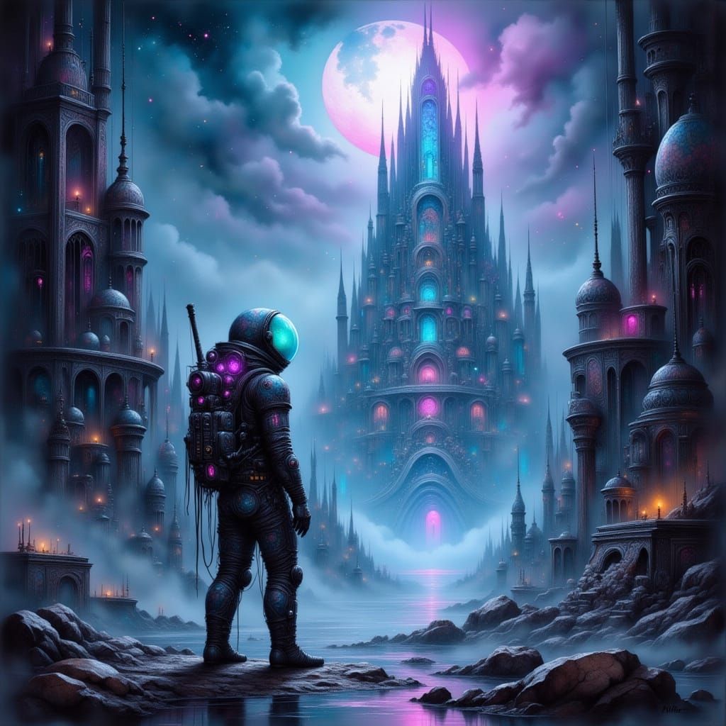 Ethereal Encounter in Ancient Alien Metropolis