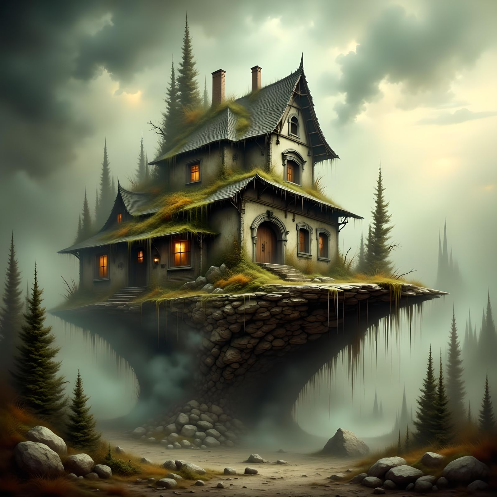 Cat Tank Invasion: Ethereal Fantasy Concept Art