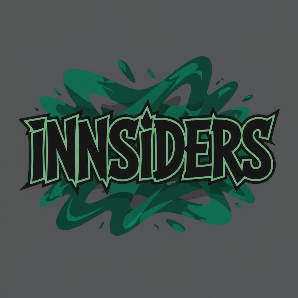 INNSIDERS Graffiti Logo in Black and Emerald Green