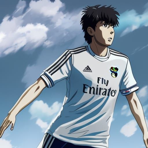 Rodri in Real Madrid Kit: Studio Ghibli Style