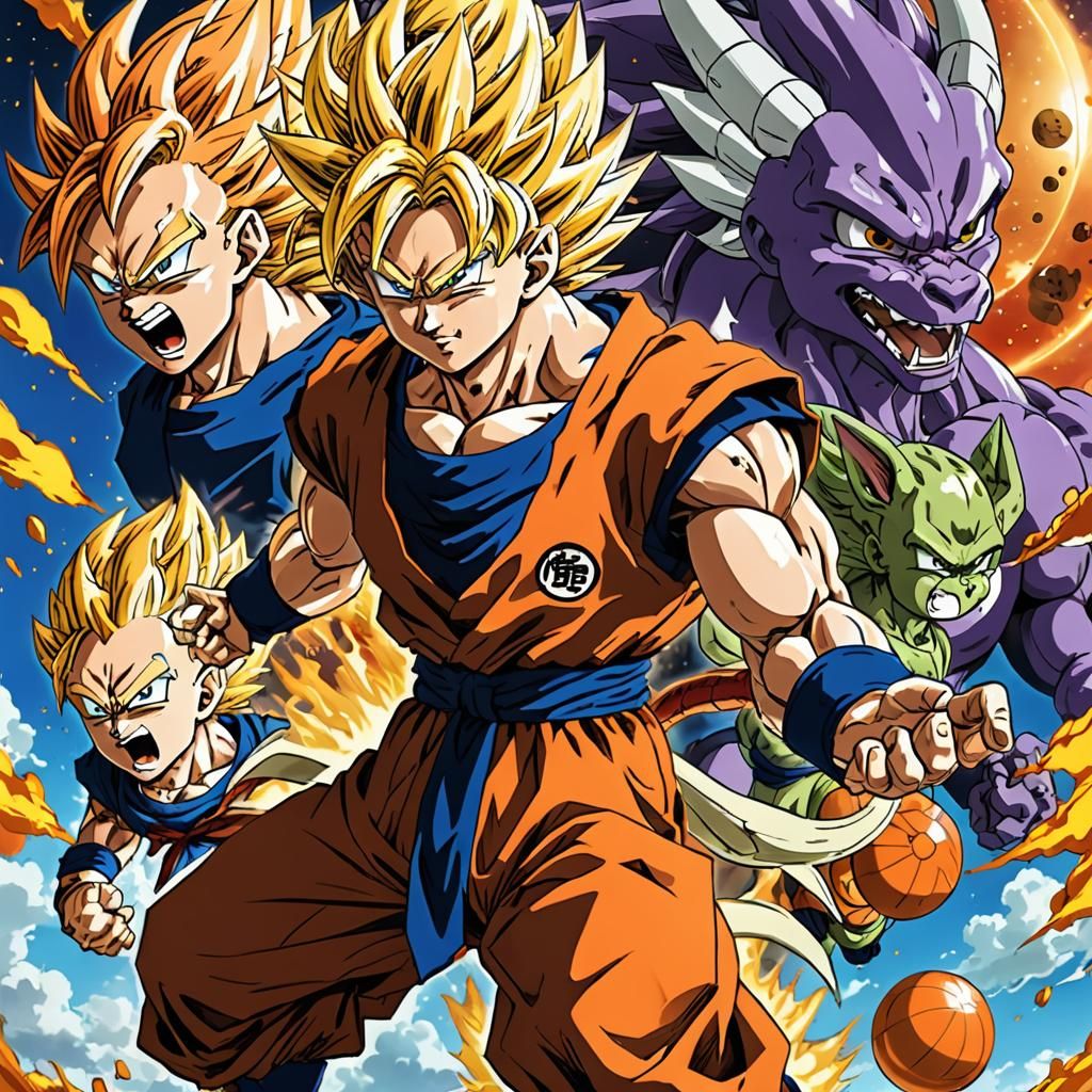 Dynamic Anime Character in Manga Style