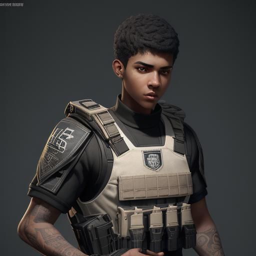 Teenage Boy FBI Agent with Tattoos