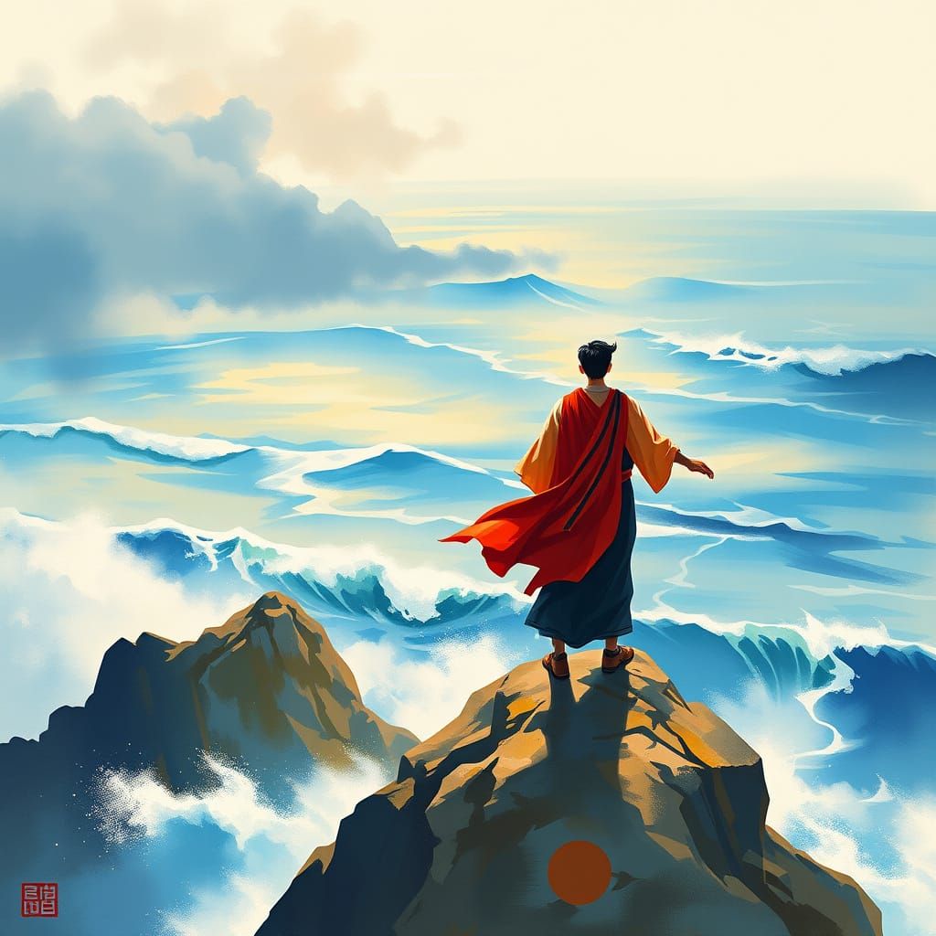 Son Tinh Gazes at the Sea: A Heroic Landscape