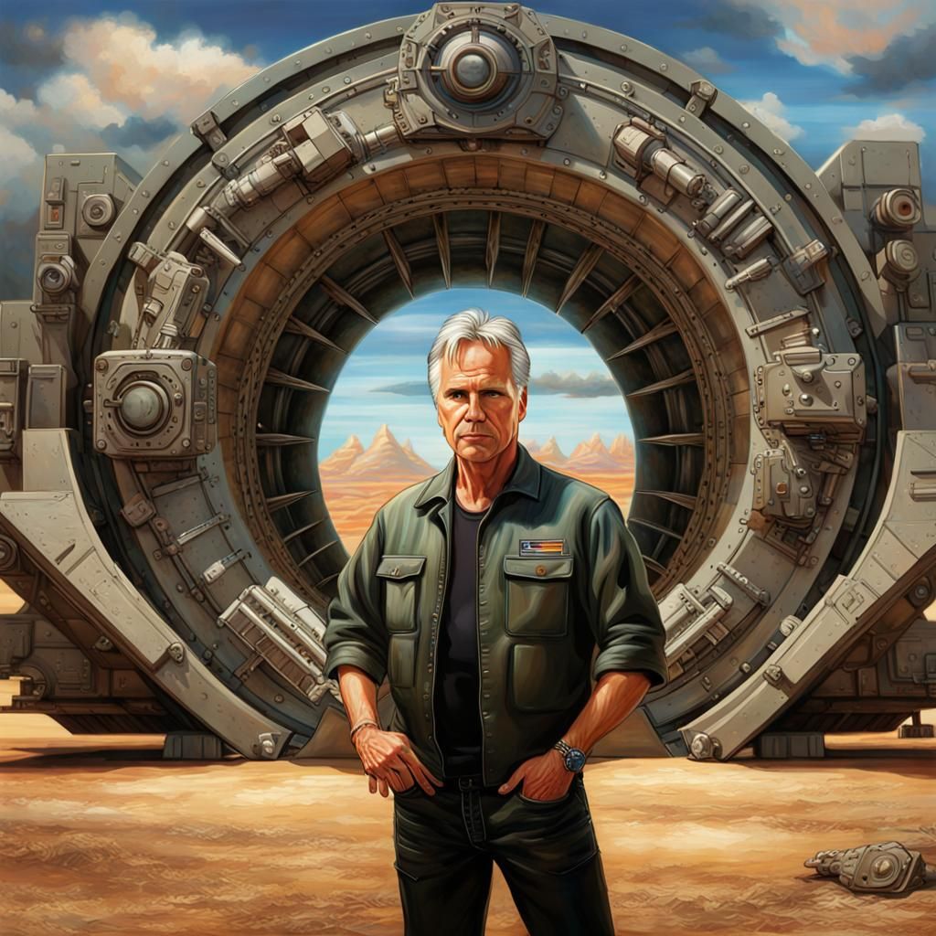 Stargate Military Base Portrait in Expressionist Style