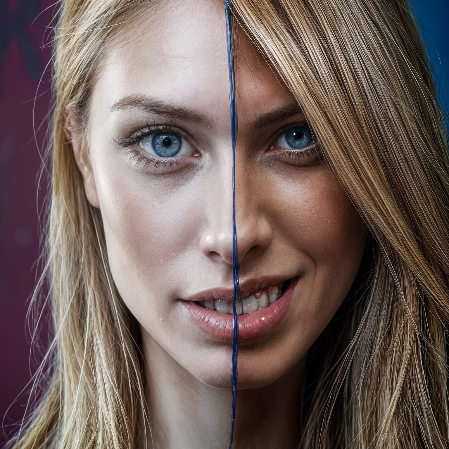 Expressive Portrait: Duality of a Young Woman