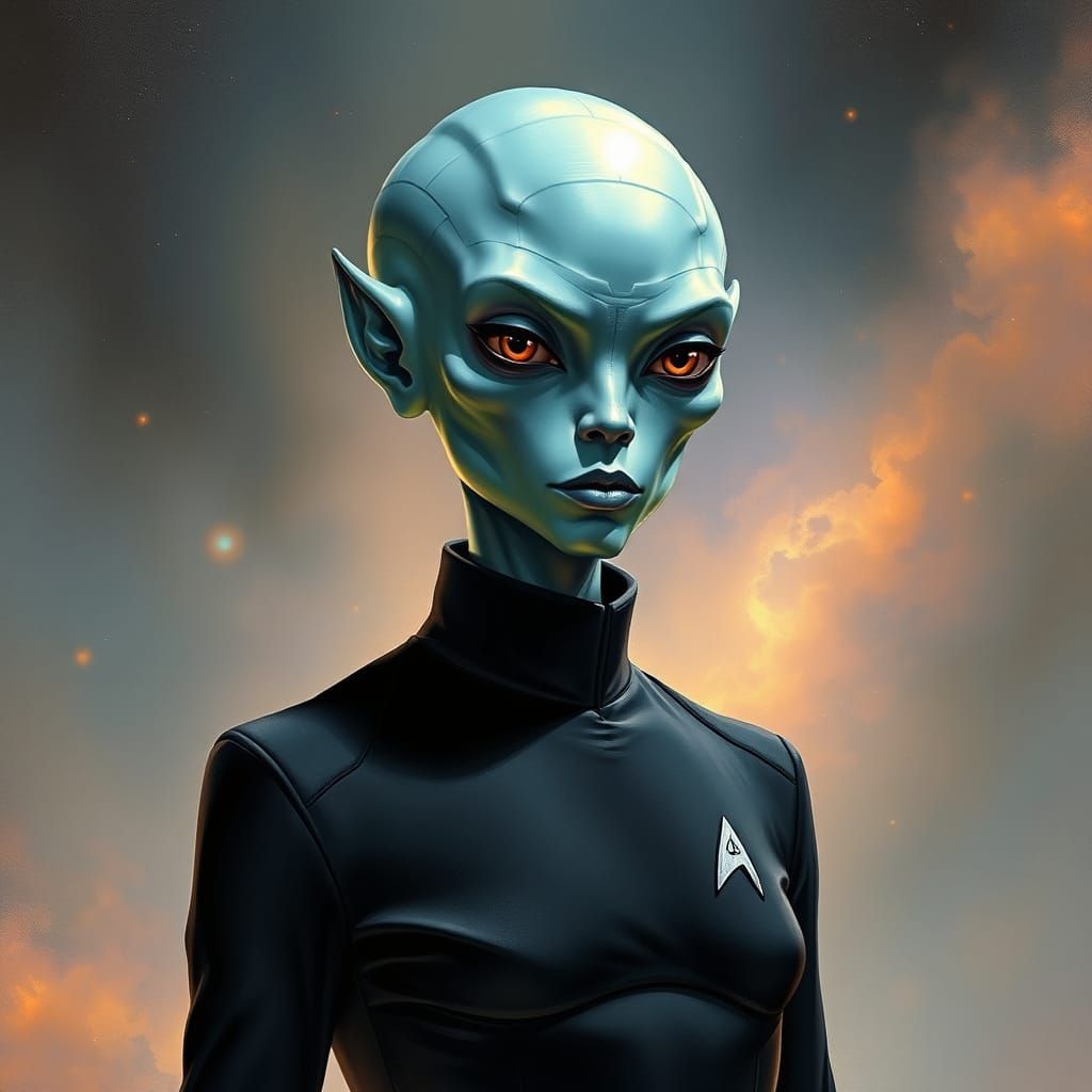 Confident Alien Ambassador in Star Trek-Inspired Futuristic ...