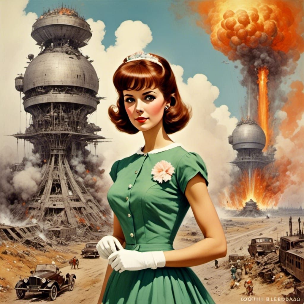 1960s Nuclear Fallout Propaganda Poster