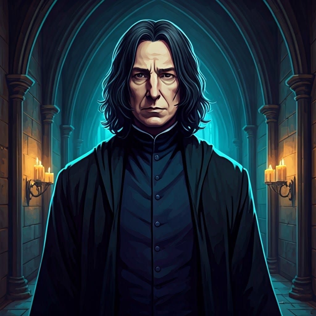 Severus Snape in Anime-Inspired Dark Fantasy Setting