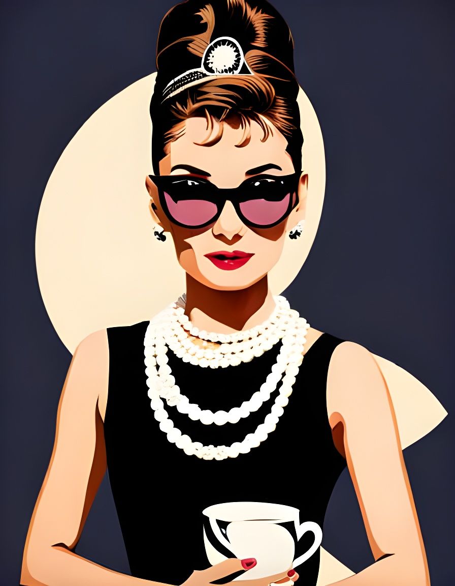 Audrey Hepburn in Pop Art Style