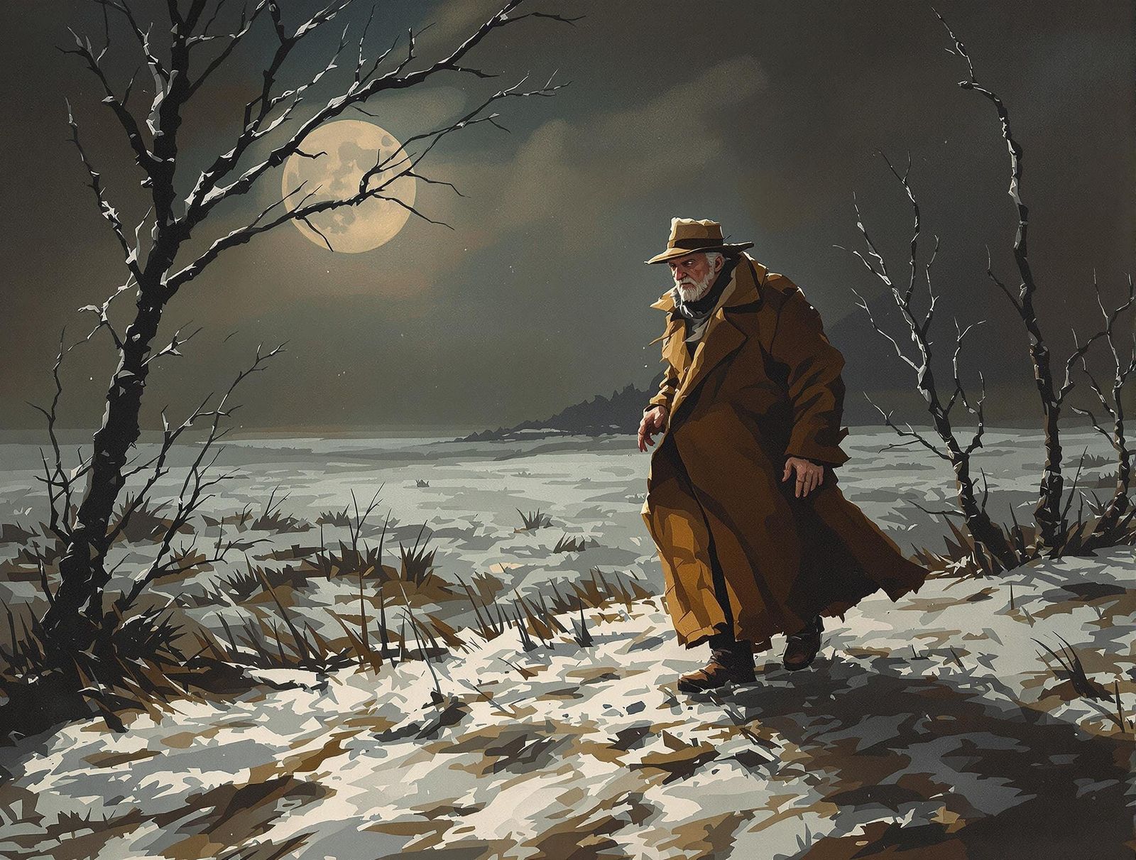 Winter's Grim Reaper: A Haunting, Gothic Portrait of a Deter...