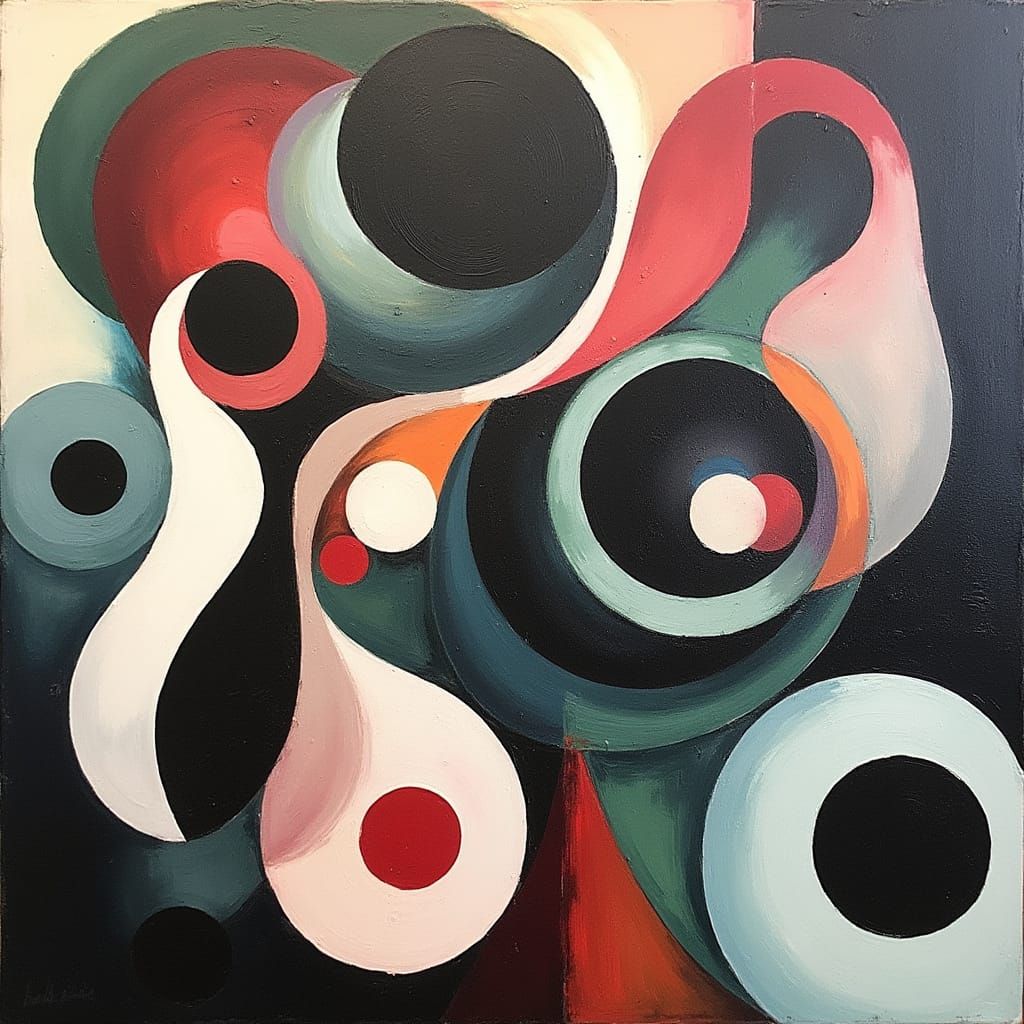 Vibrant Geometric Abstract in Limited Palette