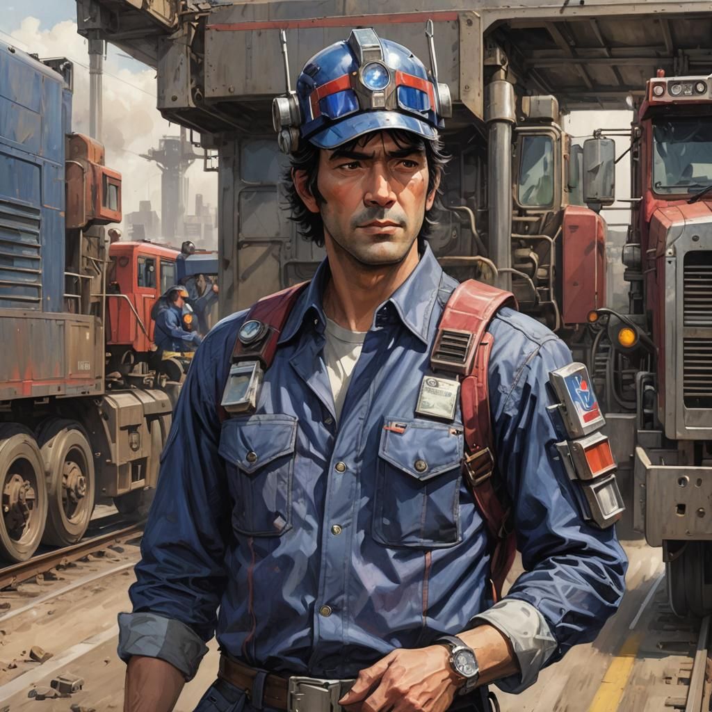 Optimus Prime as Human Train Engineer