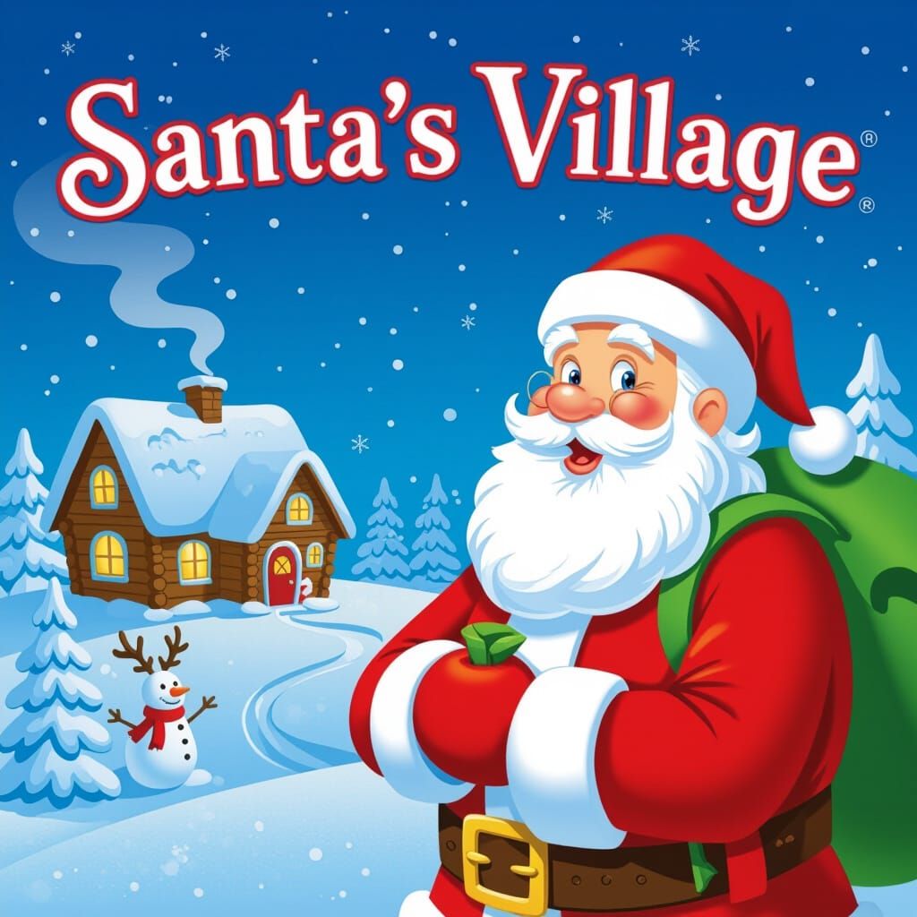 Magical Santa's Village Scene