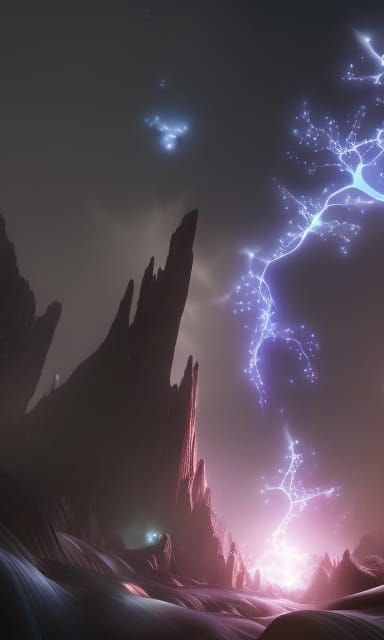 Cosmic Cityscape: A Fractal Digital Painting