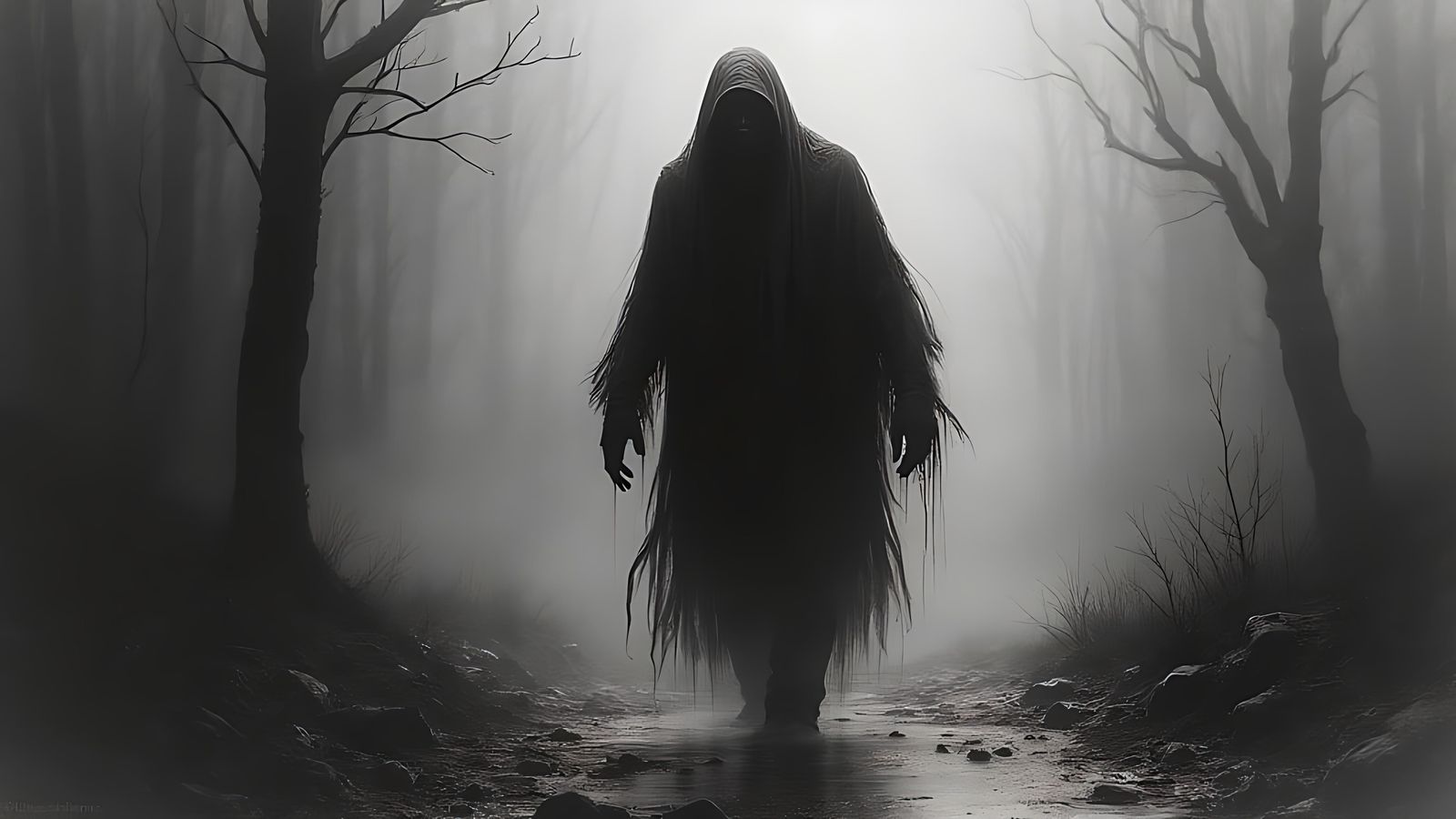 Terrifying Night Drifter in Charcoal Greyscale