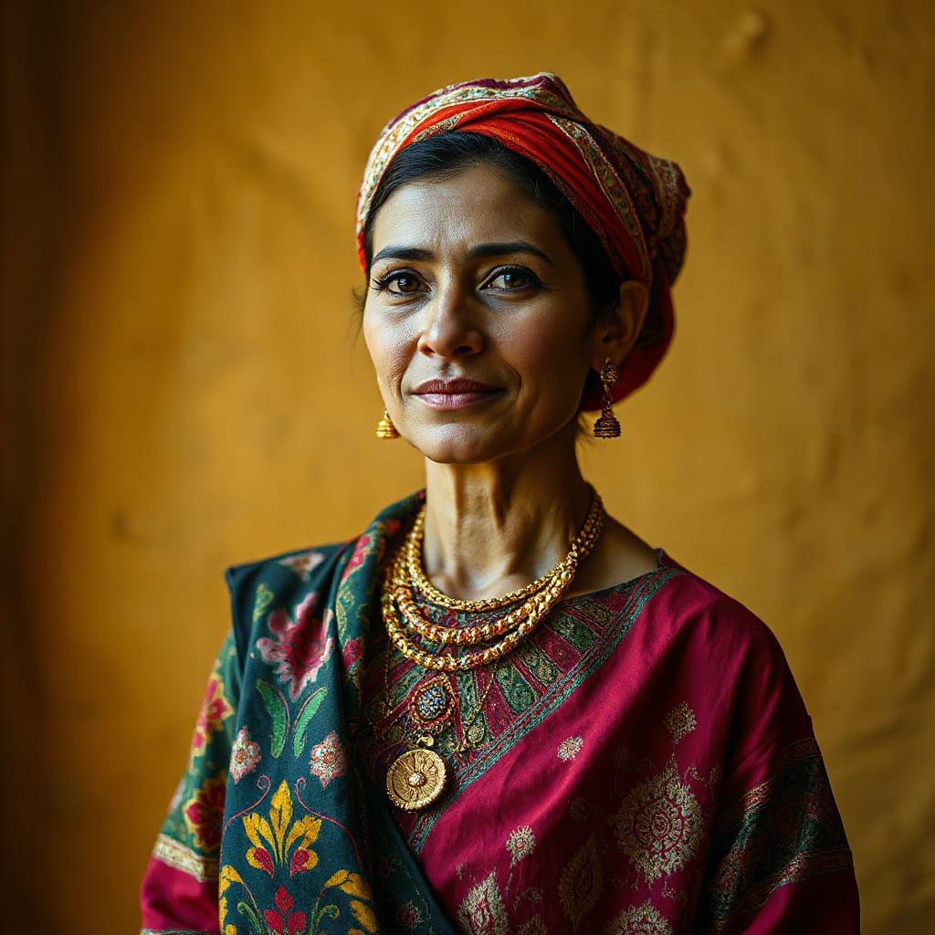 Woman in Traditional Dress: Fine Art Photography Portrait