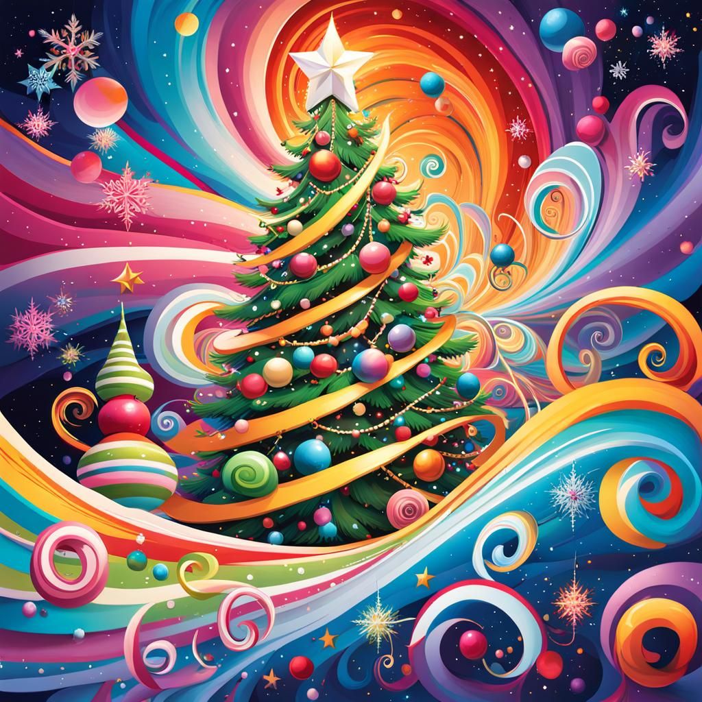 Magical Christmas Dance in a Gouache Wonderland