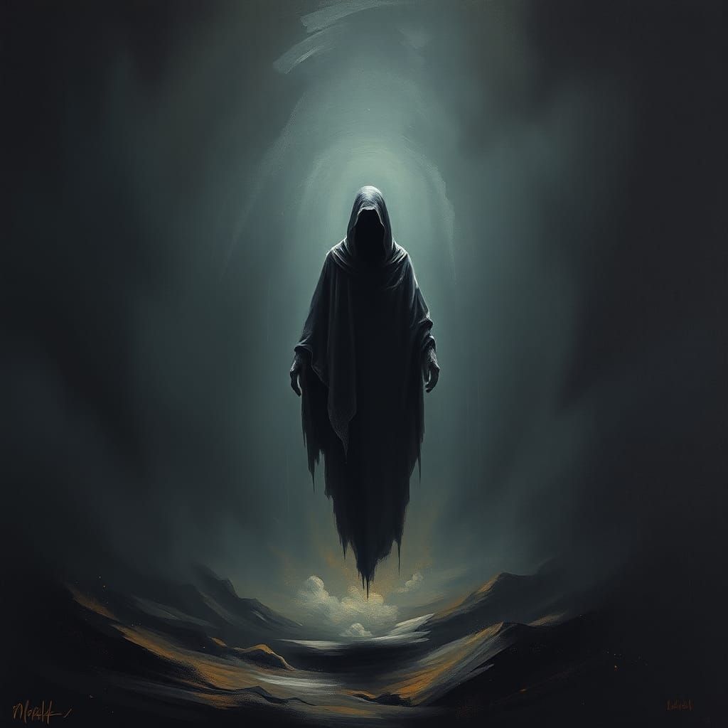 Ethereal Figure in Mystical Realm, Inspired by Symbolism