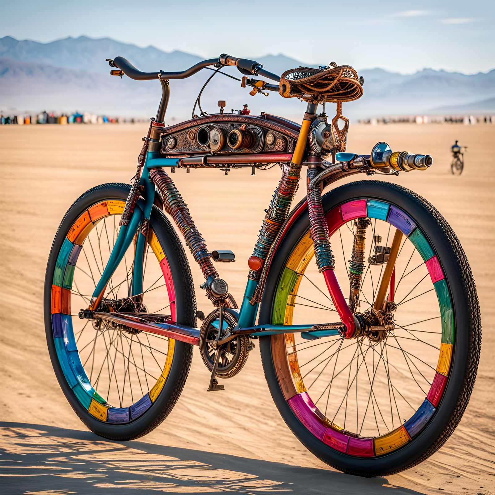 Art Bike at the Burning Man Festival in the Nevada Desert (II)