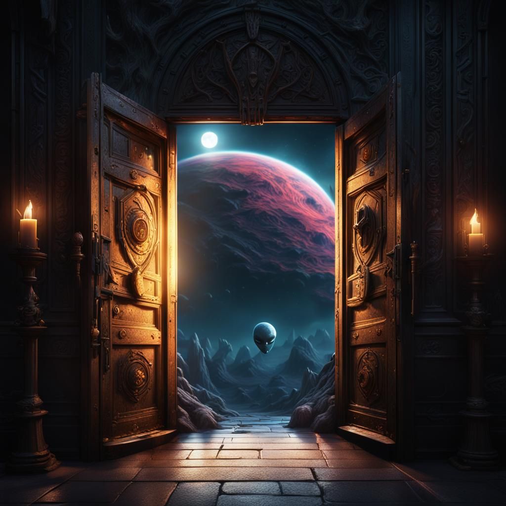 Alien Portal with Haunting Creatures