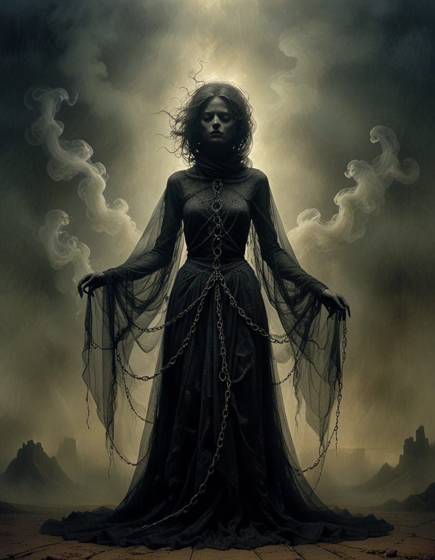 Ethereal Doll Dances Amidst Eldritch Horror