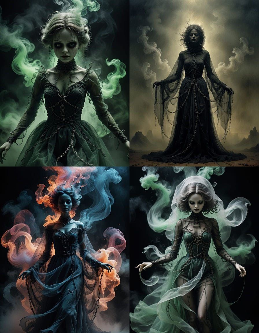 Ethereal Doll Dances in Chains of Eldritch Energy