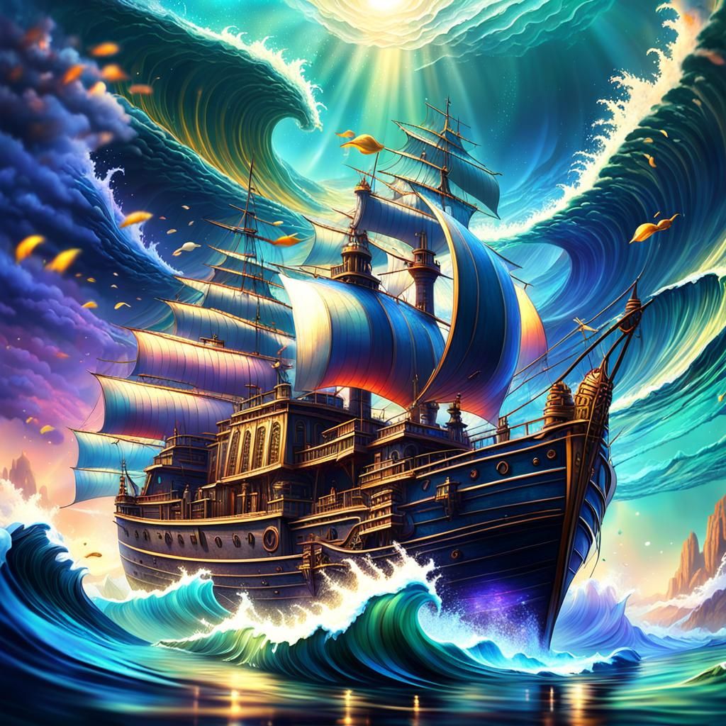 Spectrum Ocean Waves: Fantasy Concept Art