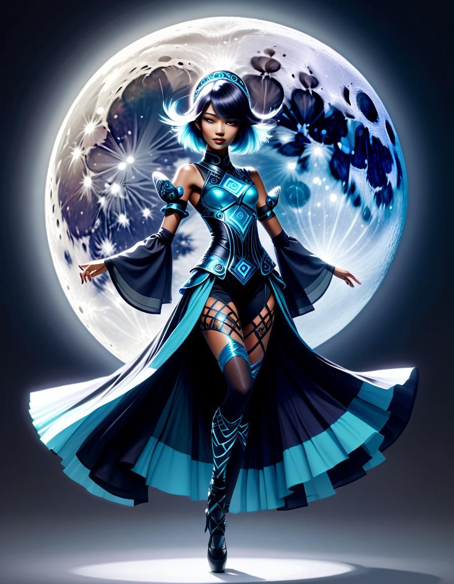 Ethereal Moon Dancer in Shifting Dimensions