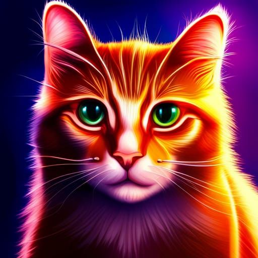 Hyperrealistic Glitter Cat in Sharp Focus