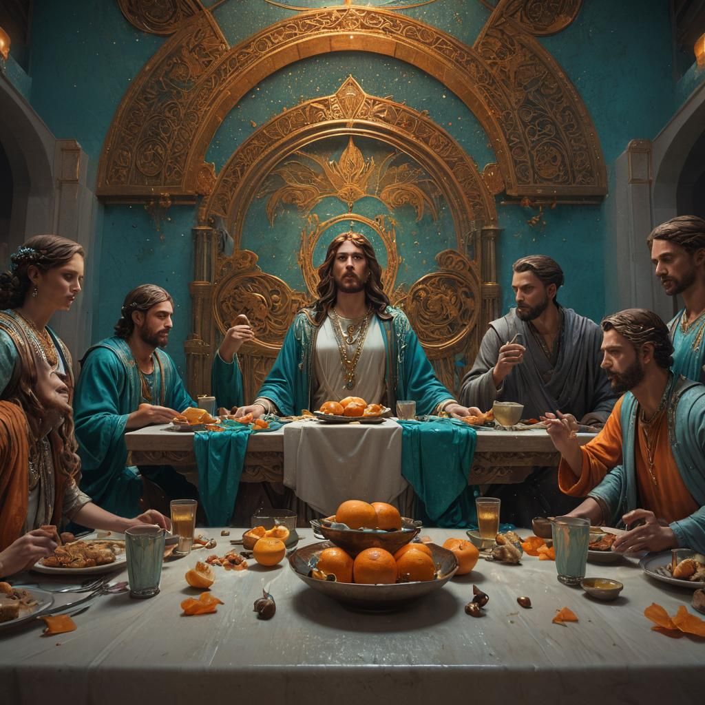 Art Deco Last Supper in 8K Resolution