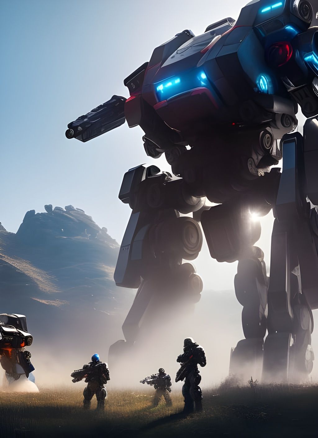 Battletech Mechwarrior in Polished Armor, Hyperrealistic 3D ...