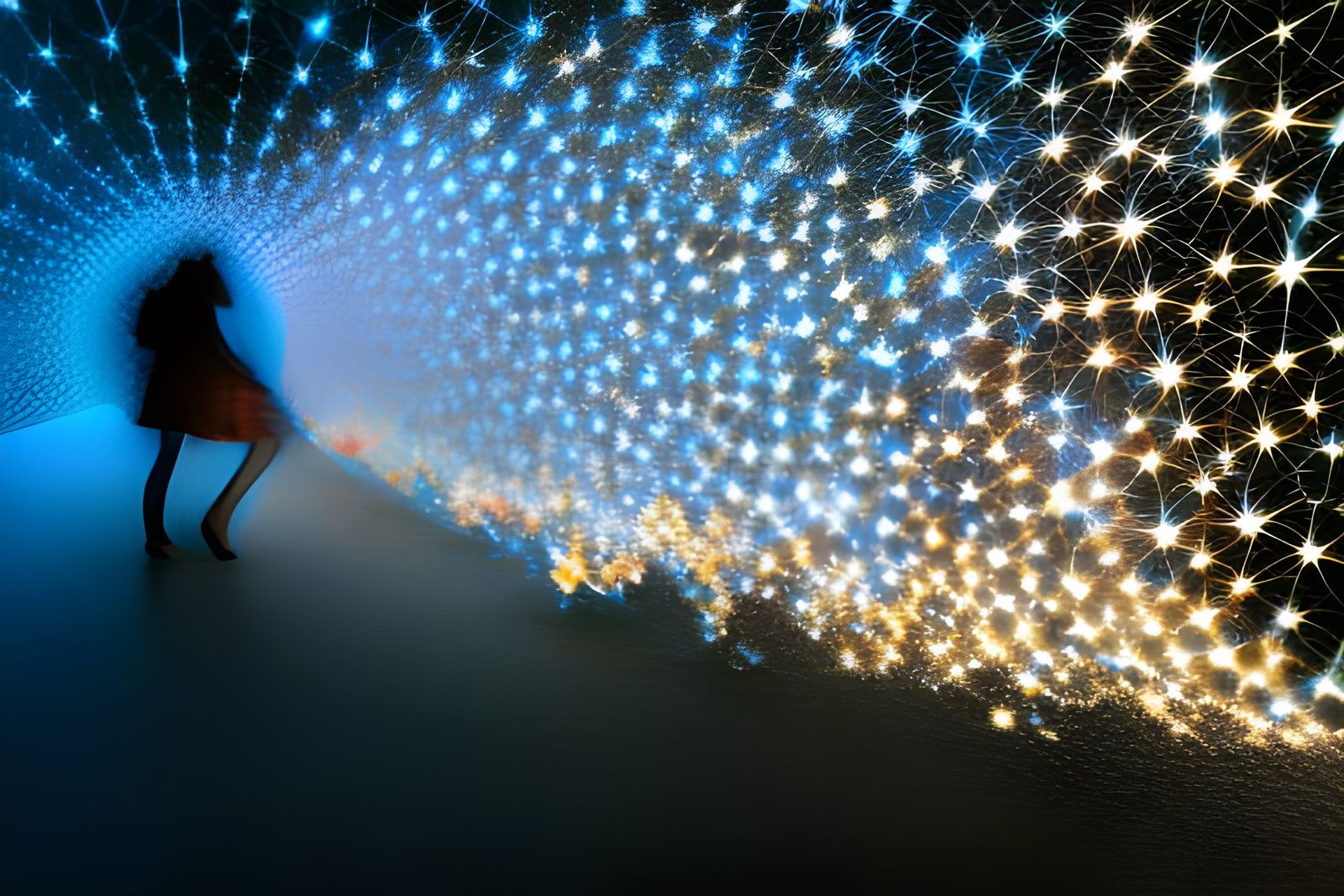 Crystal Matrix Interior: Refraction in Dramatic Light