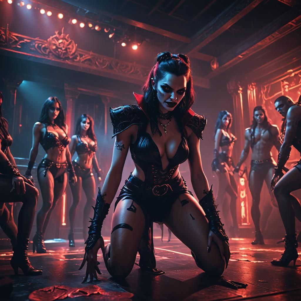 Vampire Strippers: Gothic Horror Concept Art